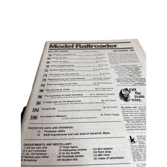 Vintage Model Railroader Magazines Set Of 3 - July August September 1980 Issues - Picture 3 of 7